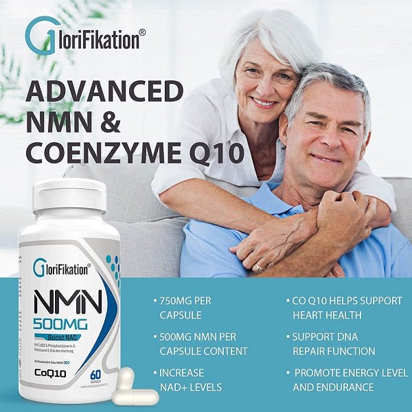 GloriFikation NMN + CoQ10 750mg | bodytonix Australia | bodytonix